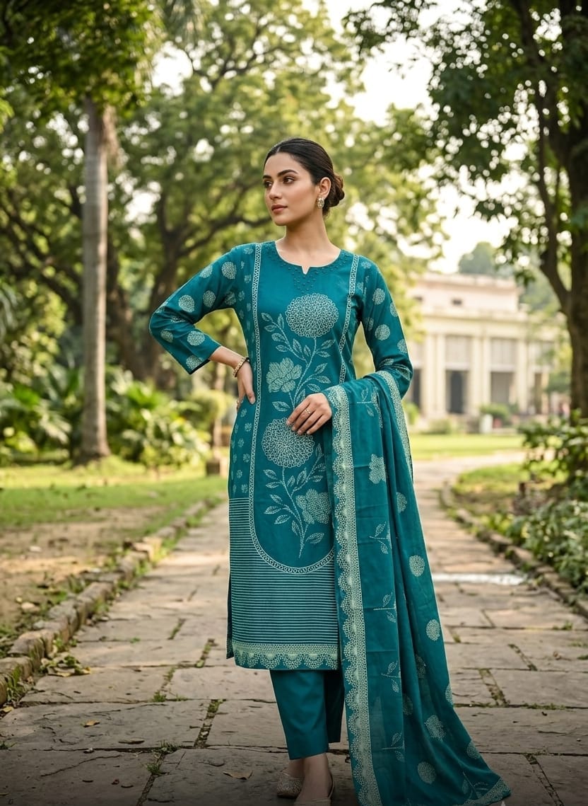 NF COTTON PRINTED THREE PIECE SET IN WHOLESALE