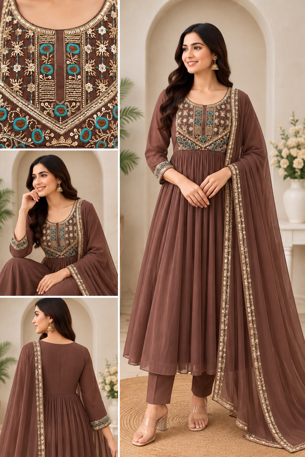 PF BITS WORK READYMADE SALWAR IN WHOLESALE