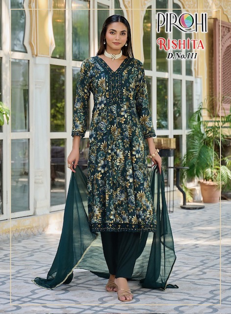 PIROHI RISHITA REYON ANARKALI COCEPT IN WHOLESALE