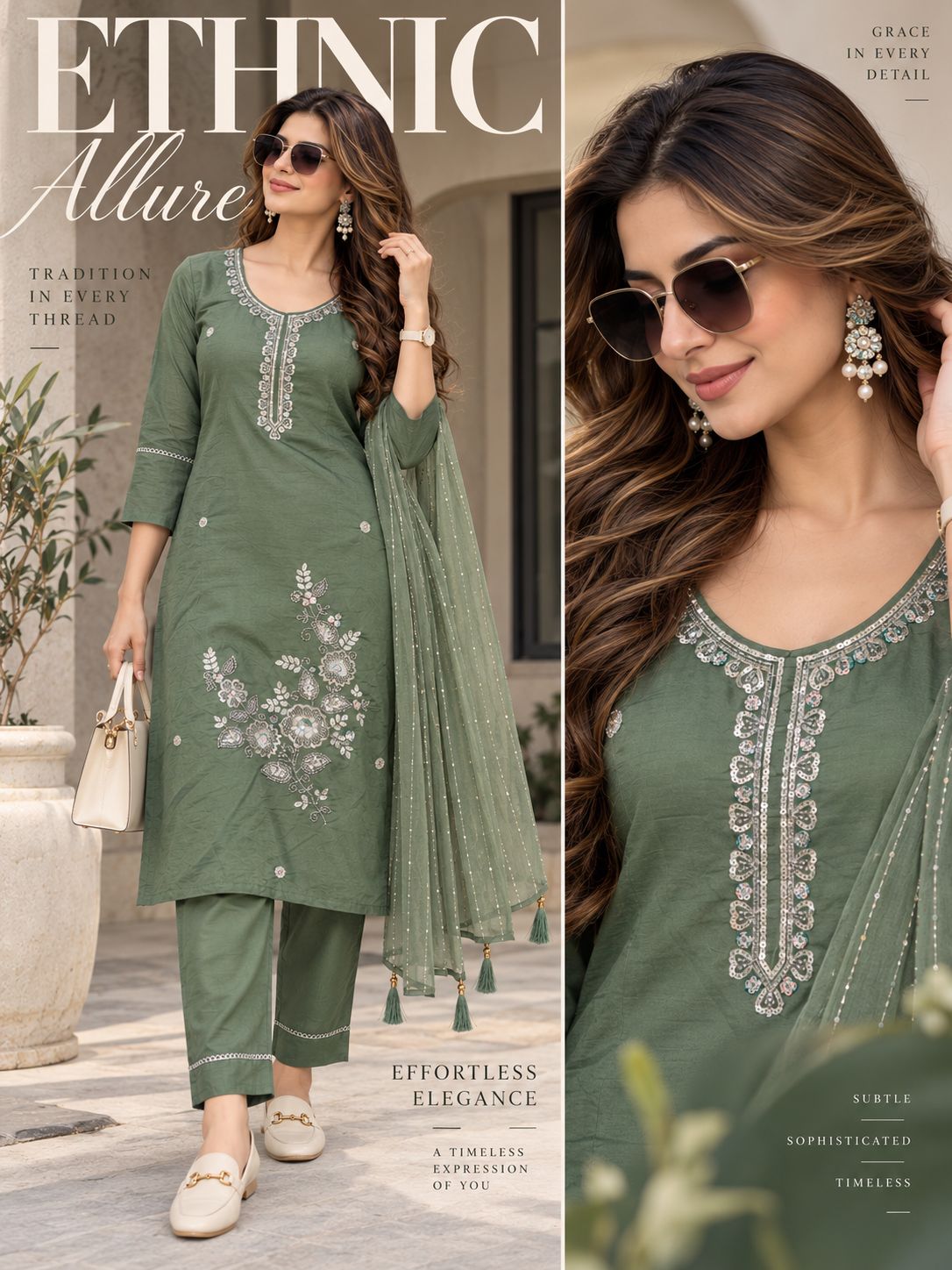 PURE HANDWORK SOFTY SILK THREE PIECE WHOLESALE