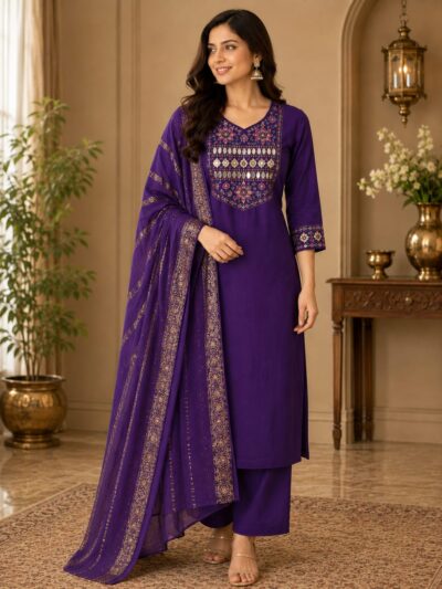 SJ HEAVY WORK THREE PIECE READYMADE COLLECTION