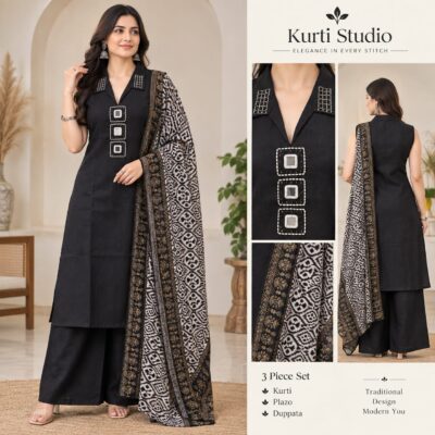 VK VERTICAN PRINTED THREE PIECE SET IN WHOLESALE