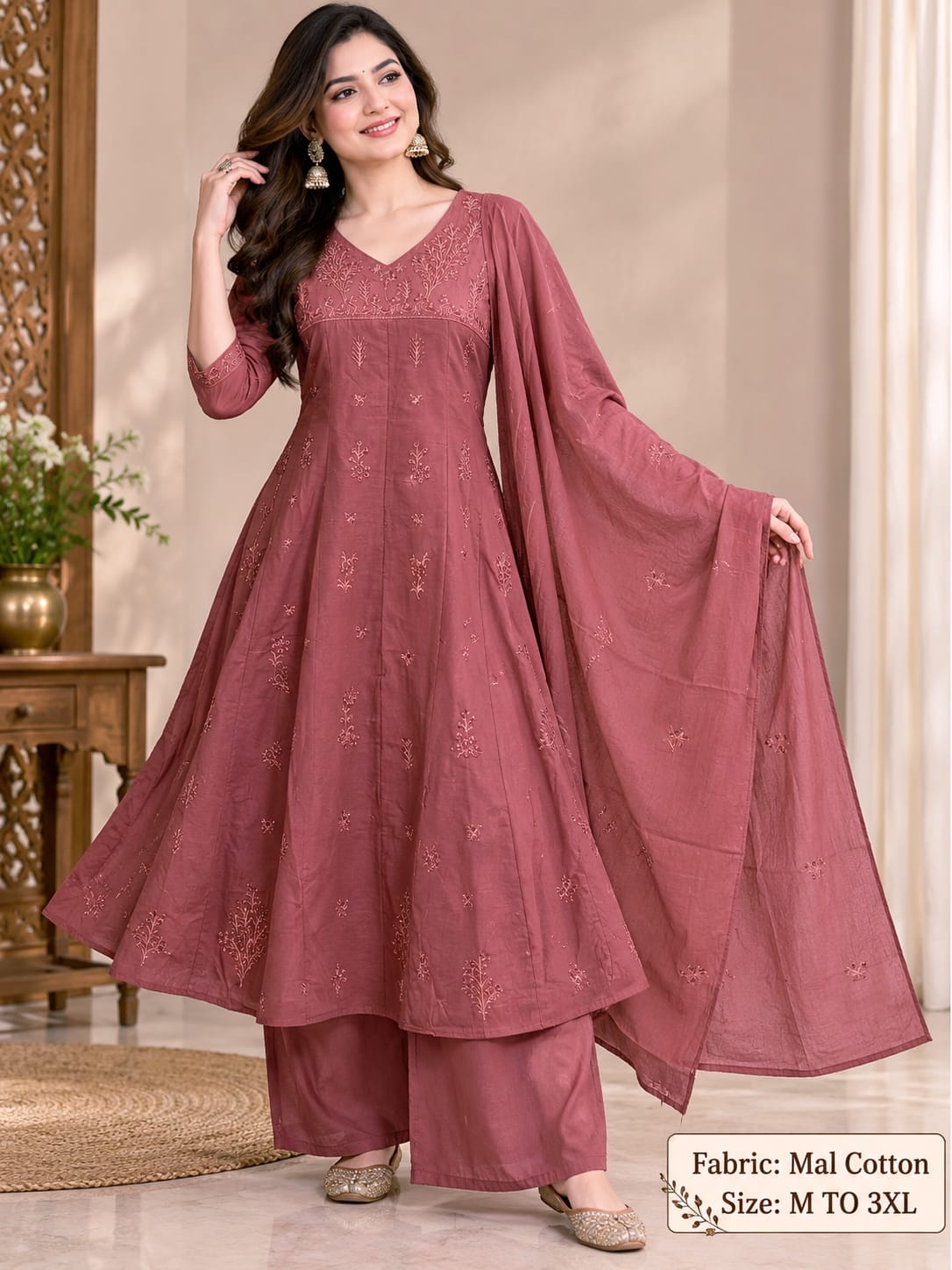 VKF MUL COTTON THREE PIECE PLAZA PAIR WHOLESALE