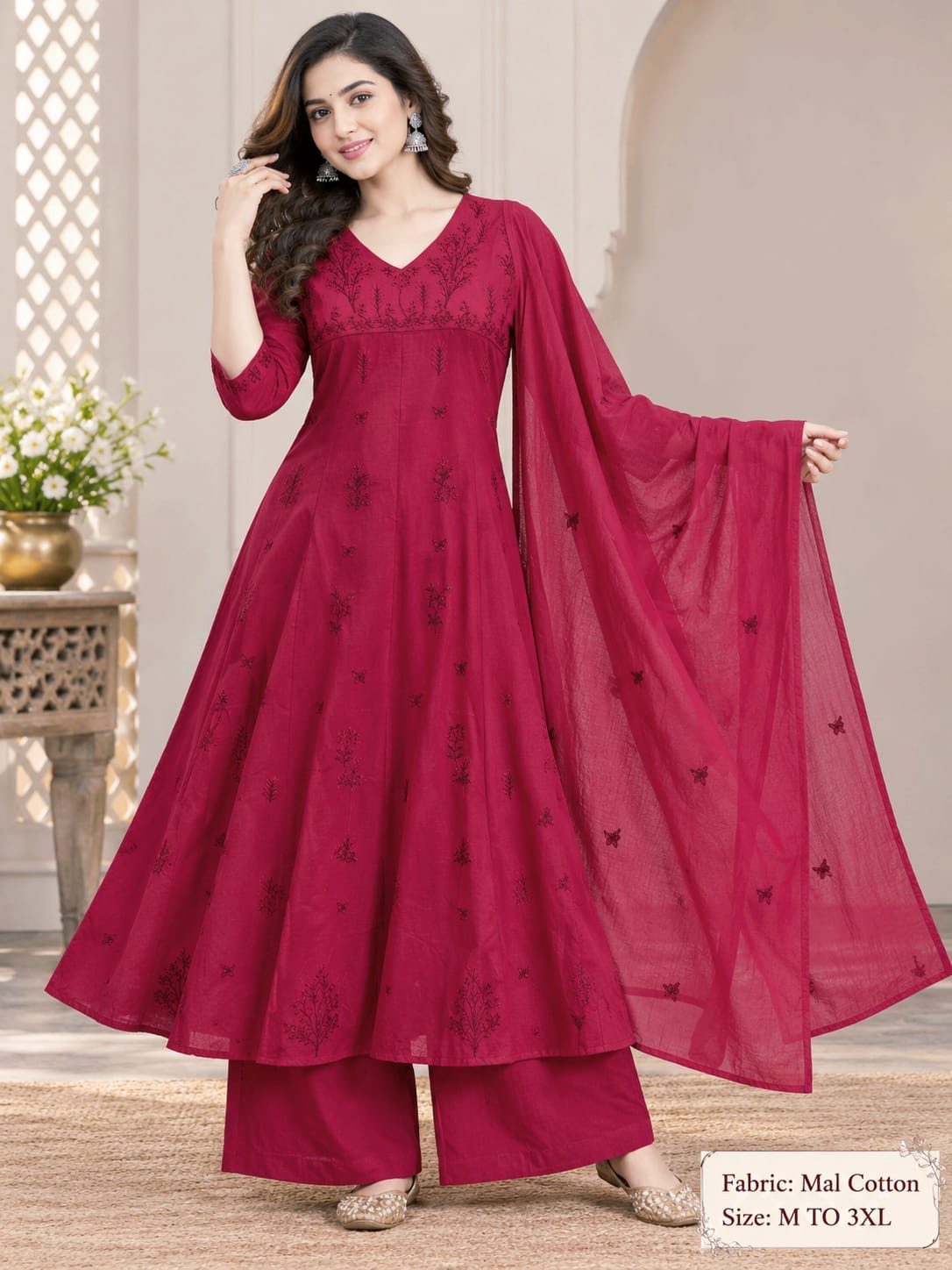 VKF MUL COTTON THREE PIECE PLAZA PAIR WHOLESALE