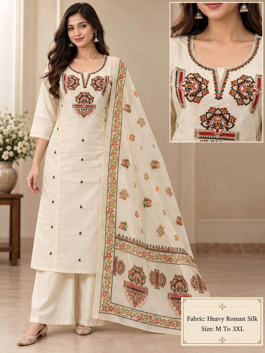 VKF SOFT SILK THREE PIECE LONG KURTI IN WHOLESALE