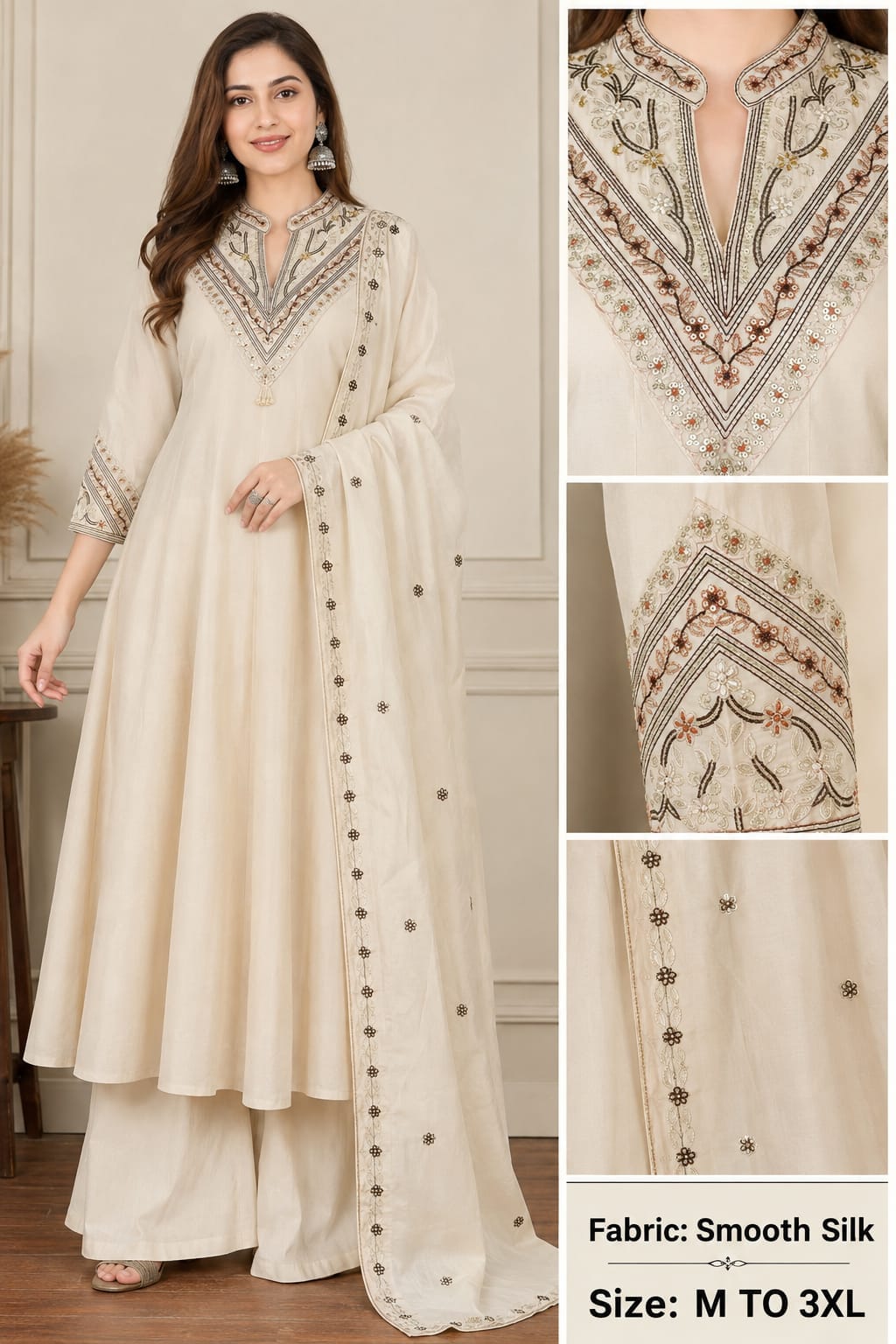 VKF THREE PIECE PLAZA PAIR STYLE KURTI IN WHOLESALE