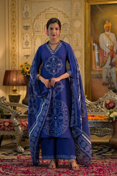 VOUCH COTTON EMBROIDERED THREE PIECE WHOLESALE