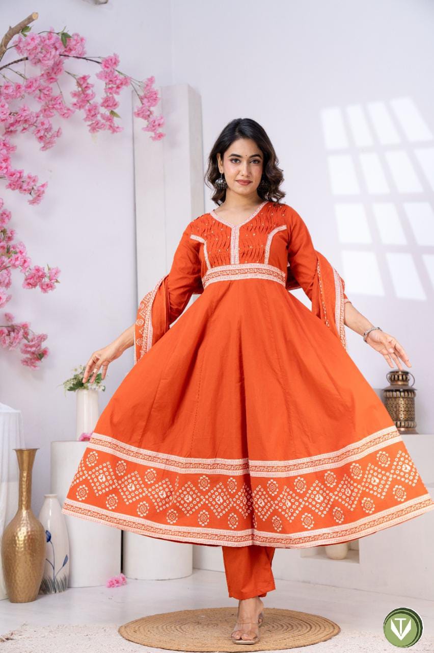 VRISHA 3095 JAIPURI COTTON THREE PIECE SET WHOLESALE