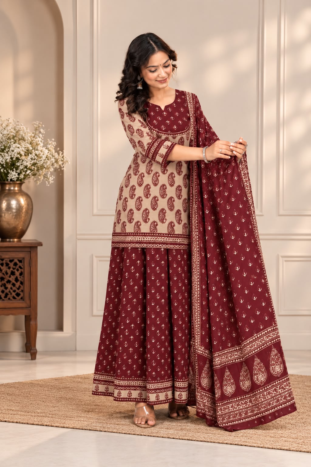 VU COTTON PRINTED READYMADE SET IN WHOLESALE