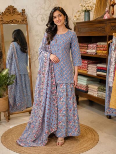 VU PURE COTTON THREE PIECE SET READYMADE