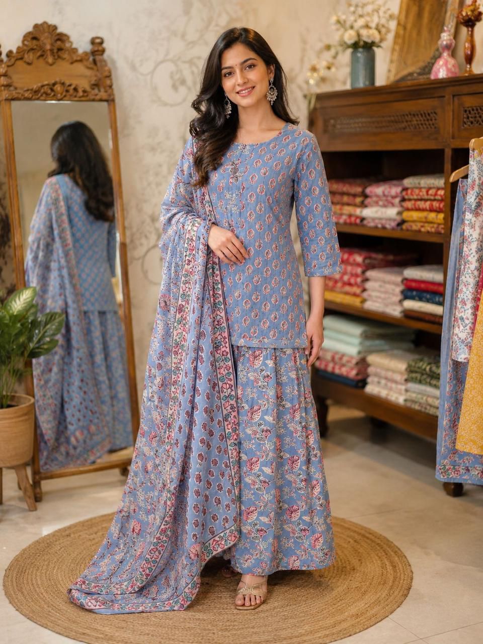 VU PURE COTTON THREE PIECE SET READYMADE