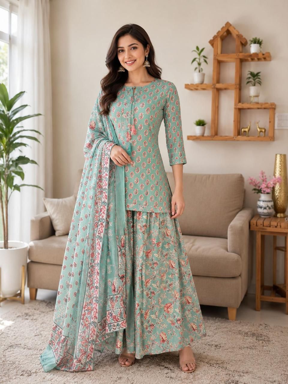 VU PURE COTTON THREE PIECE SET READYMADE