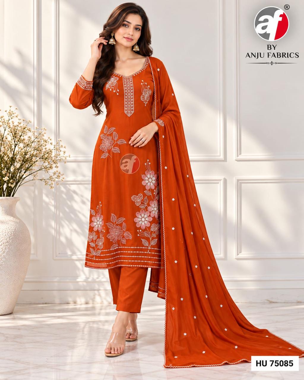 ANJU 75086 FANCY SILK THREE PIECE SET IN WHOLESALE