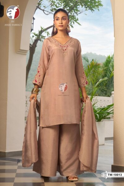ANJU FABRICS 10013 TISSUE SHIMMER FANCY THREE PIECE