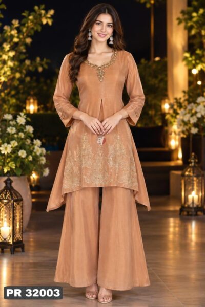 ANJU FABRICS 32002 TISSUE SHIMMER HANDWORK CO ORD SET