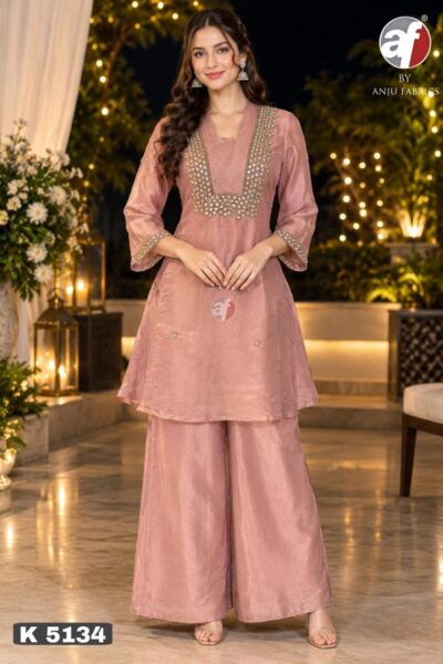 ANJU FABRICS 5134 TISSUE SHIMMER DESIGNER CO ORD SET