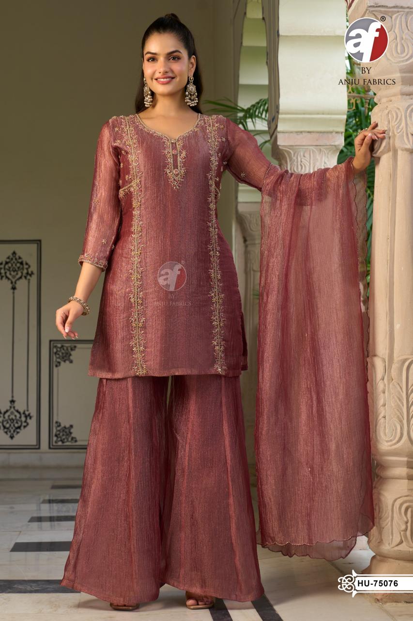 ANJU FABRICS 75075 TISSUE ORGANZA READYMADE SUIT