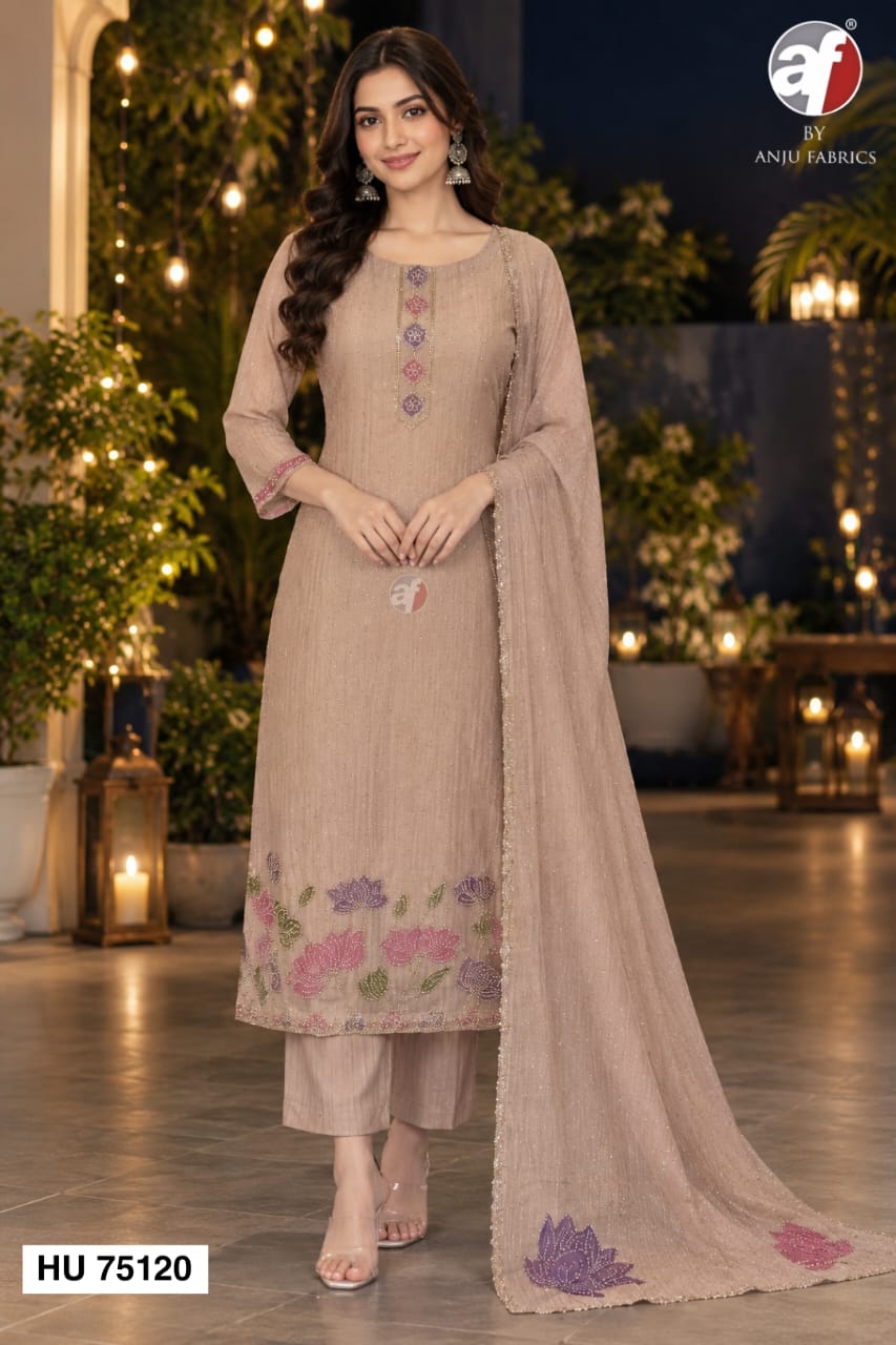 ANJU FABRICS 75121 FANCY THREE PIECE READYMADE KURTI