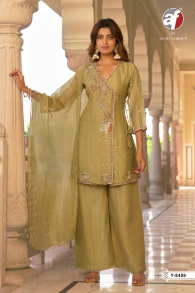 ANJU FABRICS 8459 ANGRAKHA KURTI PALAZZO SET
