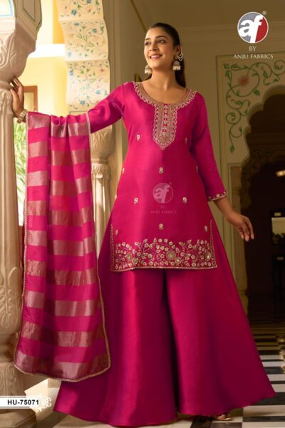 ANJU FABRICS HU 75072 HANDWORK READYMADE SALWAR