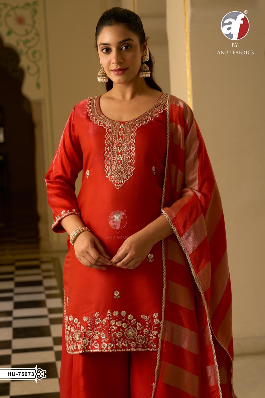 ANJU FABRICS HU 75072 HANDWORK READYMADE SALWAR