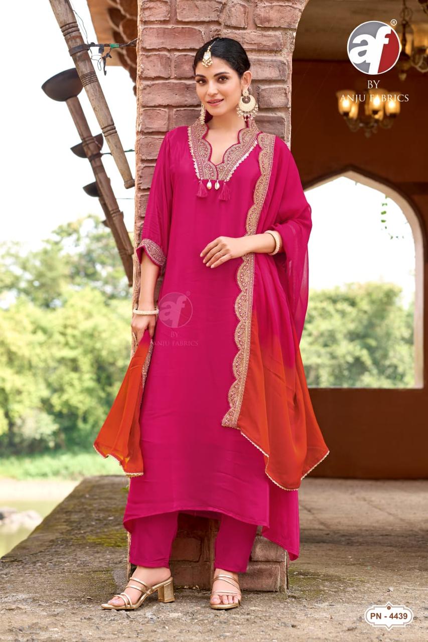 ANJU PN 4440 PURE NATURAL CREPE THREE PIECE SET