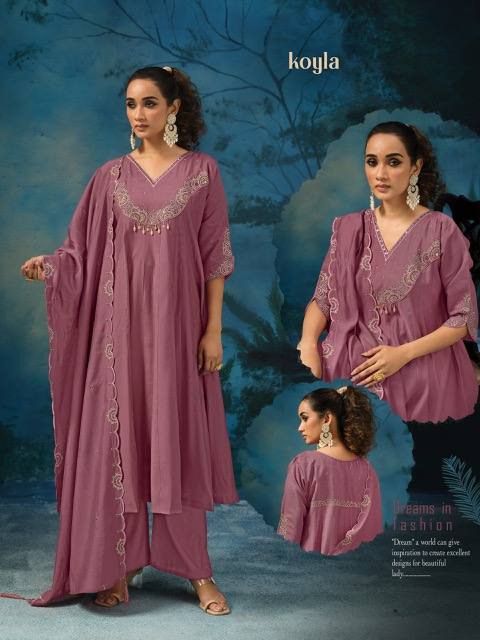 AT KOYLA MULL COTTON HANDWORK THREE PIECE WHOLESALE