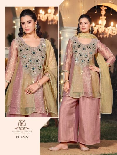 BL 927-928 SALASA PURE MIRROR WORK THREE PIECE