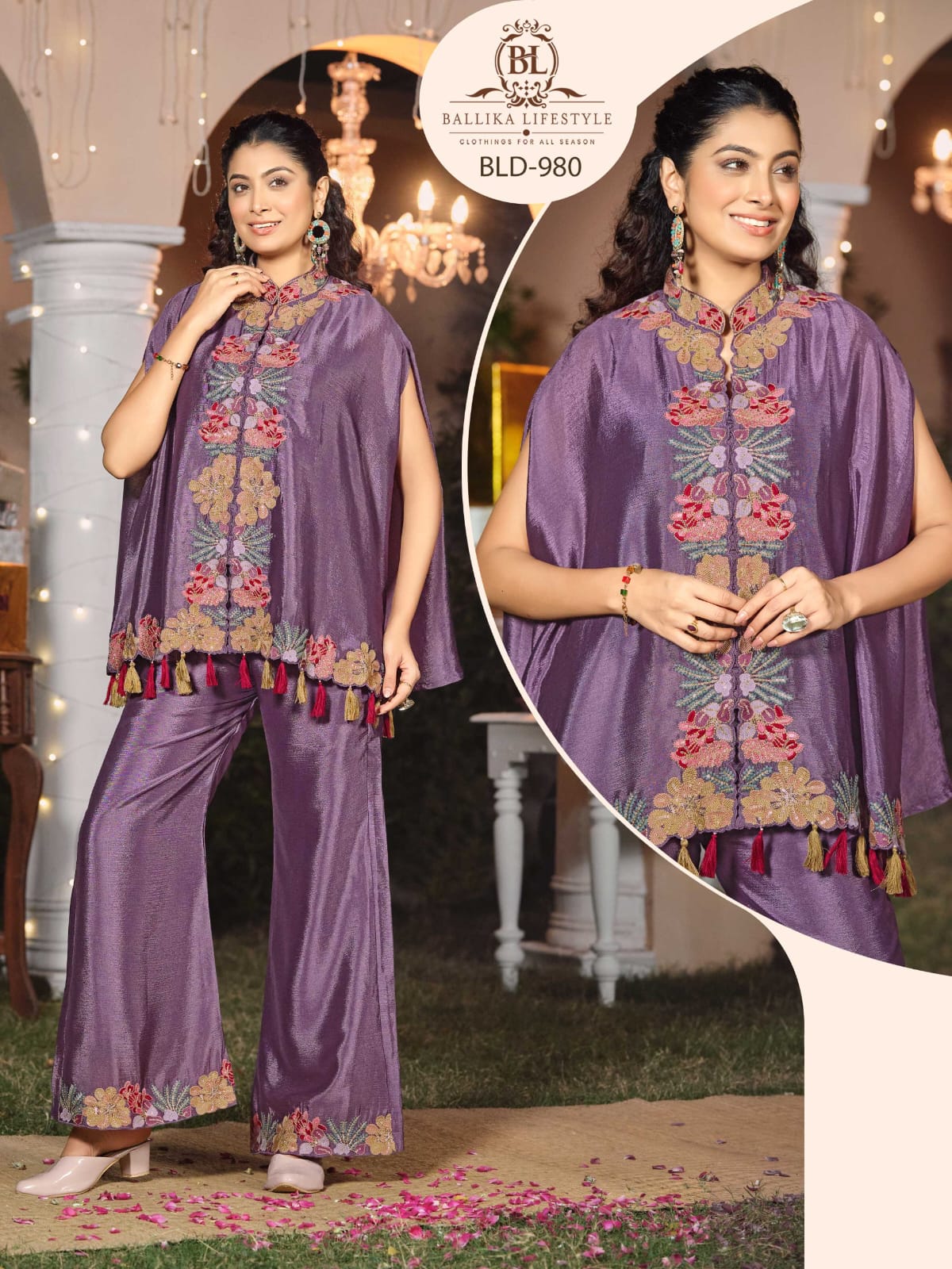 BL 977 TO 980 CHINON EMBROIDERED PONCHO WHOLESALE