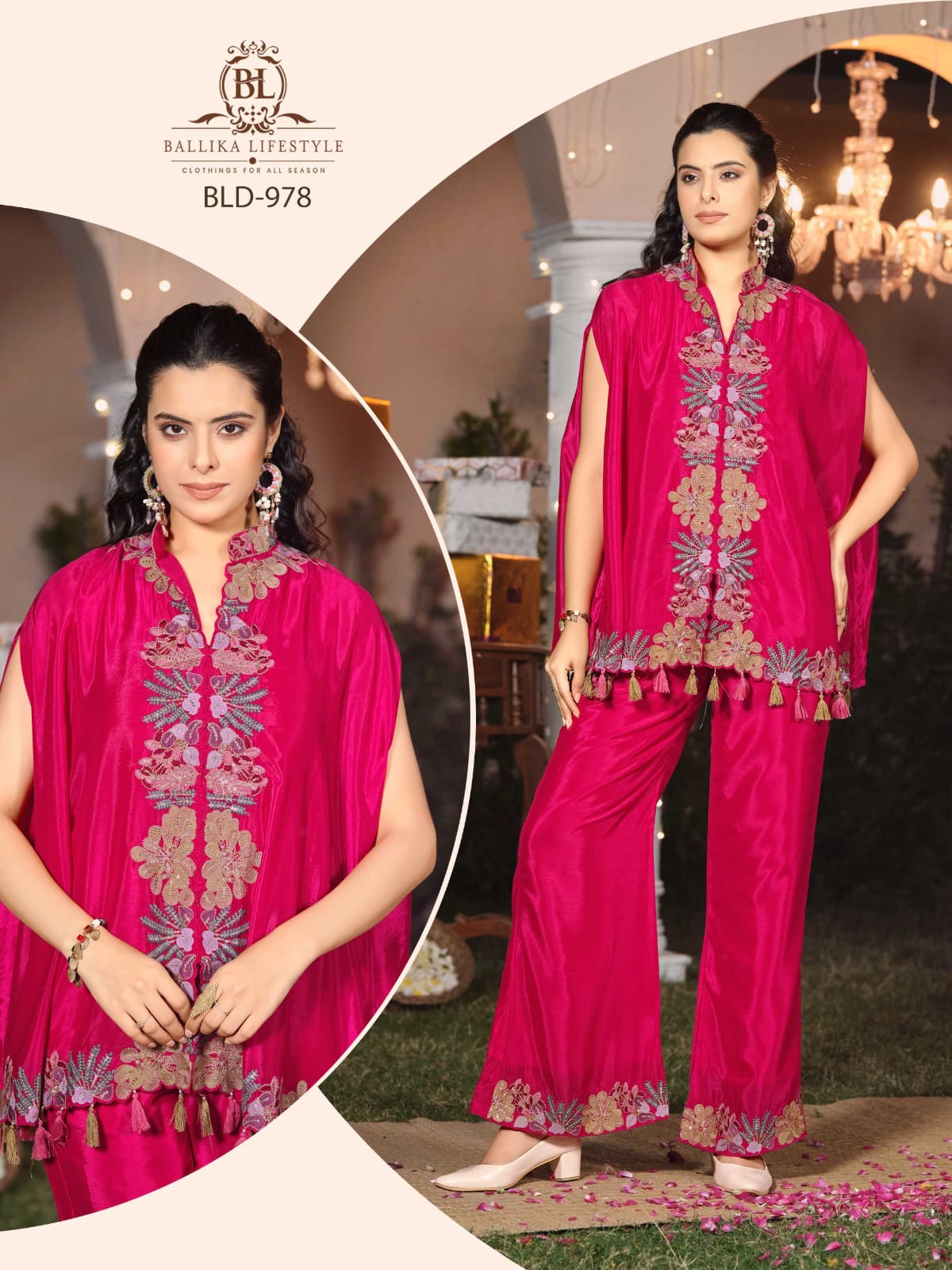BL 977 TO 980 CHINON EMBROIDERED PONCHO WHOLESALE
