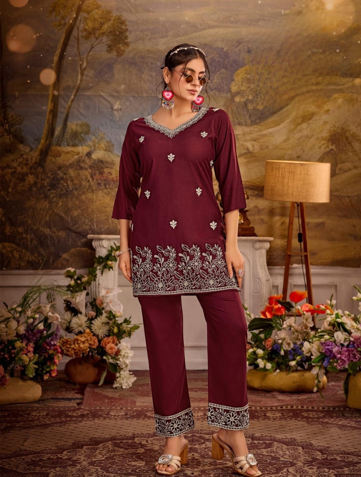 DESIGNER RAYON CO ORD SET IN WHOLESALE PRICE