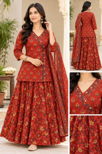 FF COTTON PRINTED GARARA SET IN WHOLESALE