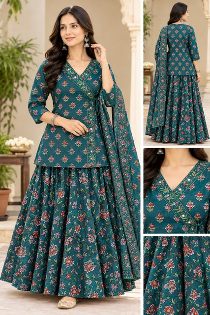 FF COTTON PRINTED GARARA SET IN WHOLESALE