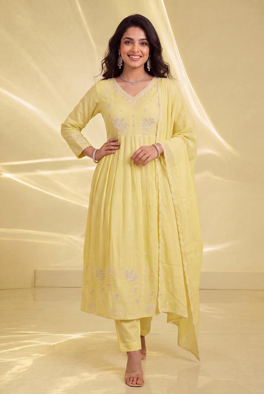 FF MULL COTTON HEAVY WORK THREE PIECE READYMADE
