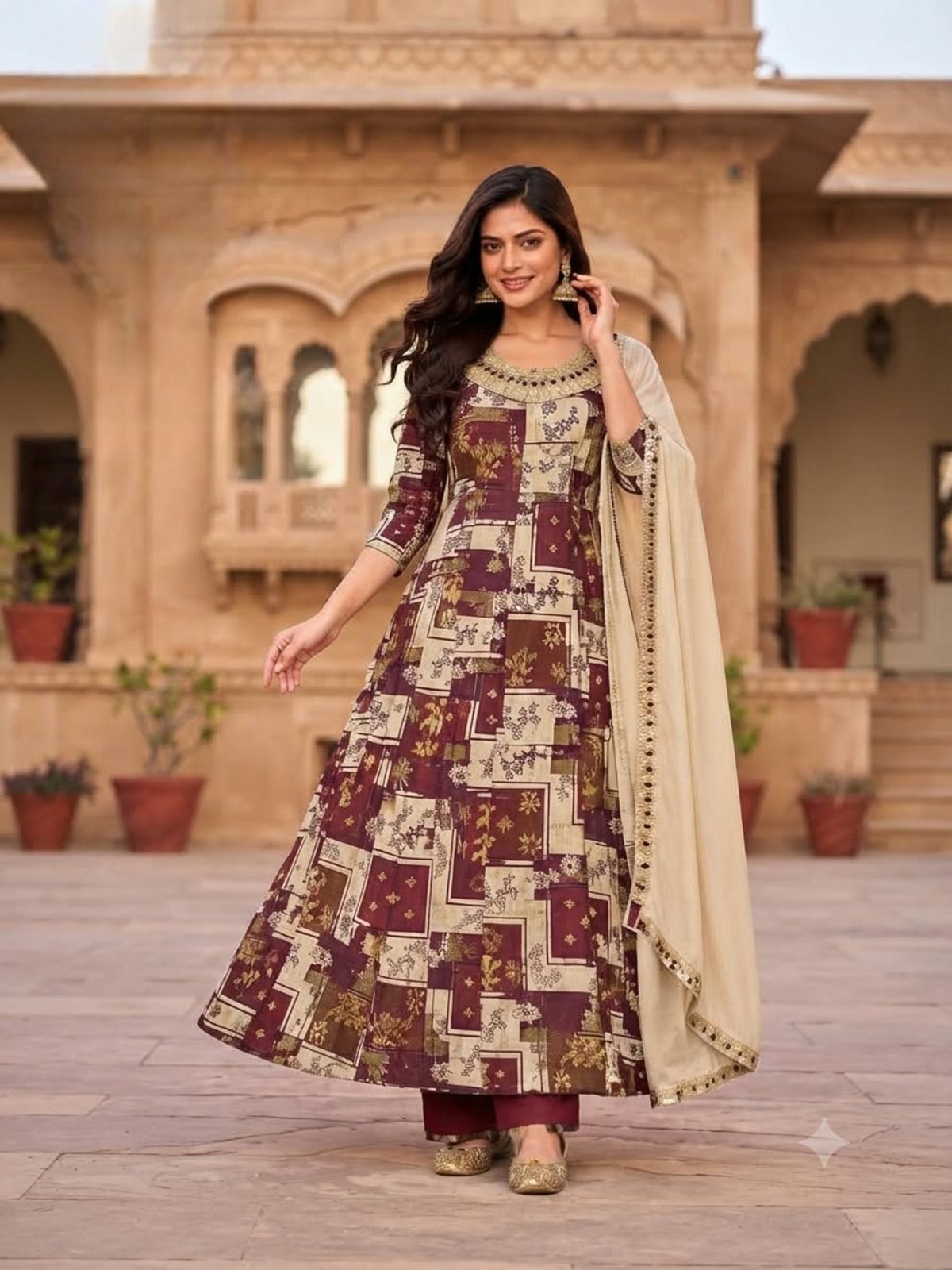 FF PURE GERMAN LONG GOWN STYLE KURTI WHOLESALER