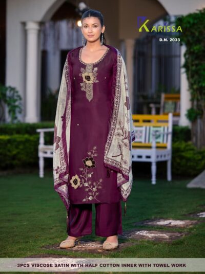 KARISSA 2033 TO 2044 VISCOSE SATIN KURTI WHOLESALE