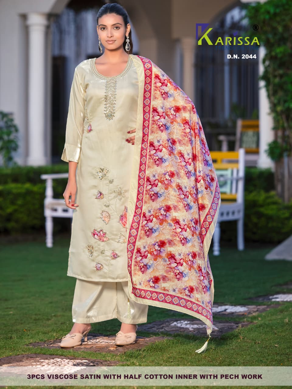 KARISSA 2033 TO 2044 VISCOSE SATIN KURTI WHOLESALE