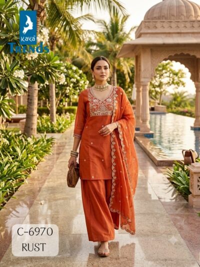 KAYA 6970 HANDWORK SHORT THREE PIECE WHOLESALE