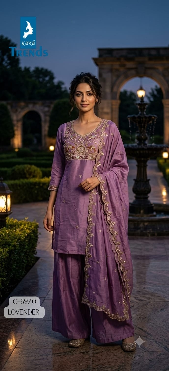 KAYA 6970 HANDWORK SHORT THREE PIECE WHOLESALE