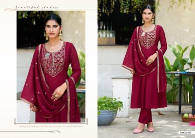 LADIES FLAVOUR 3492 TO 3494 MULL CHANDERI KURTI