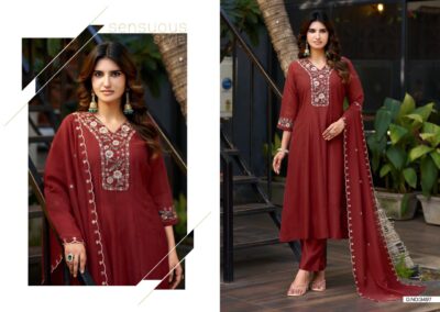 LADIES FLAVOUR 3495 TO 3497 HANDWORK KURTI SET