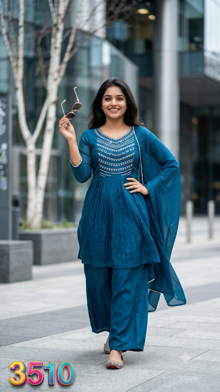 LADIES FLAVOUR FANCY THREE PIECE FOR DIWALI