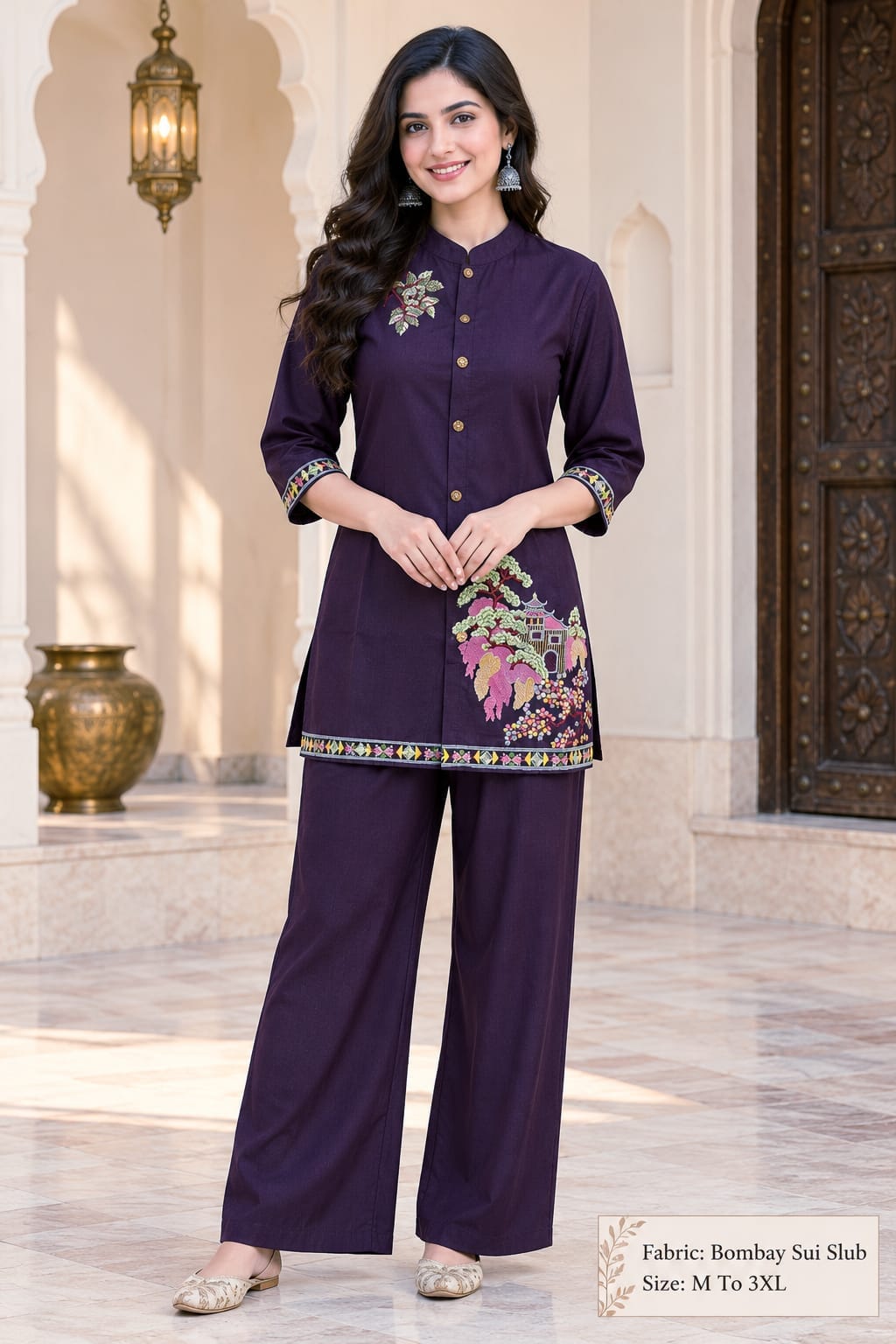 LATEST SUI SLUB FANCY CO ORD SET WHOLESALER