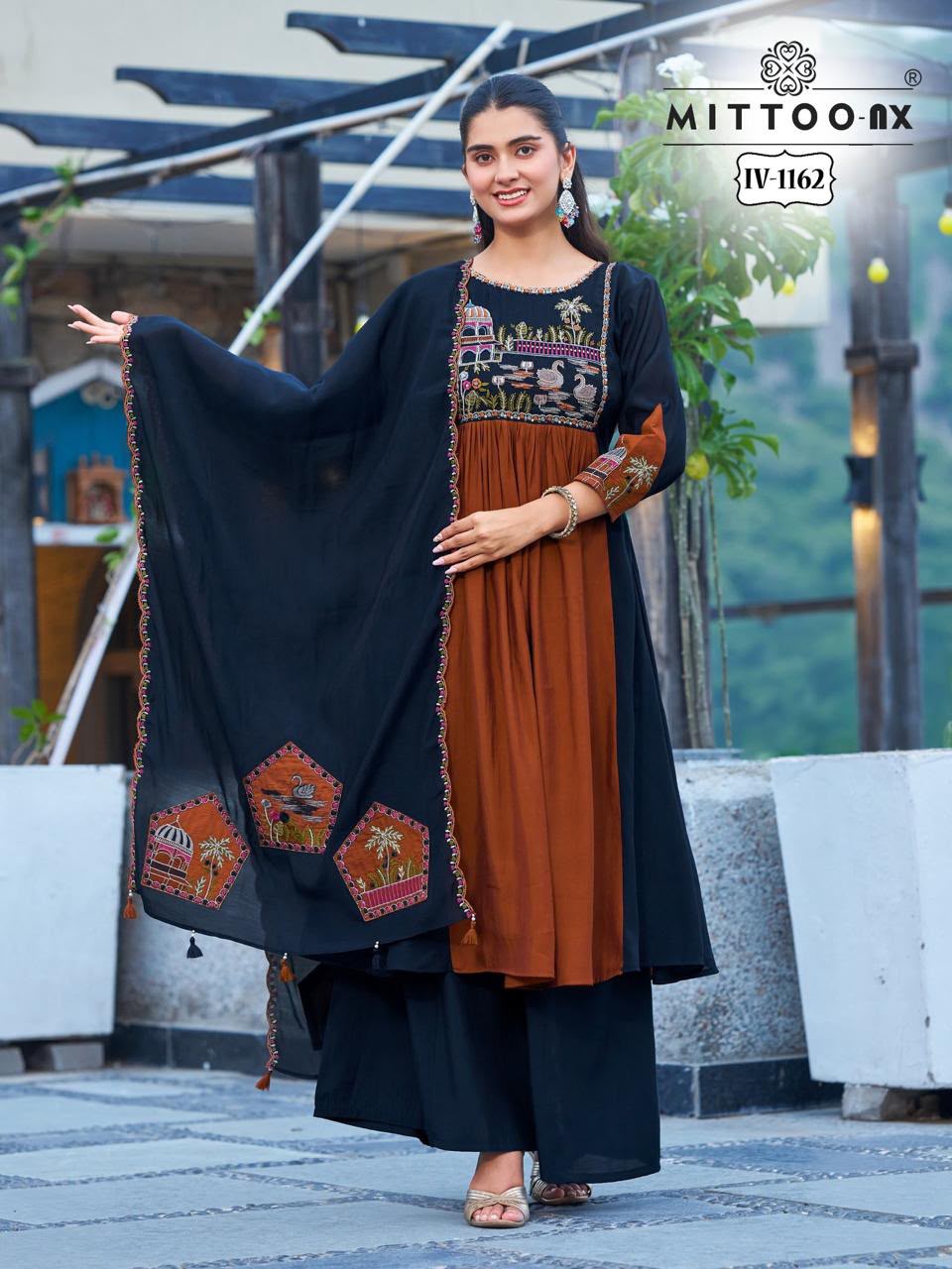 MITTOO NX IV 1161-1162 FANCY HANDWORK KURTI SET