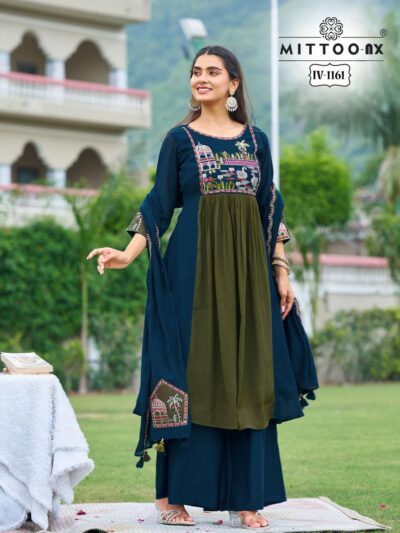 MITTOO NX IV 1161-1162 FANCY HANDWORK KURTI SET