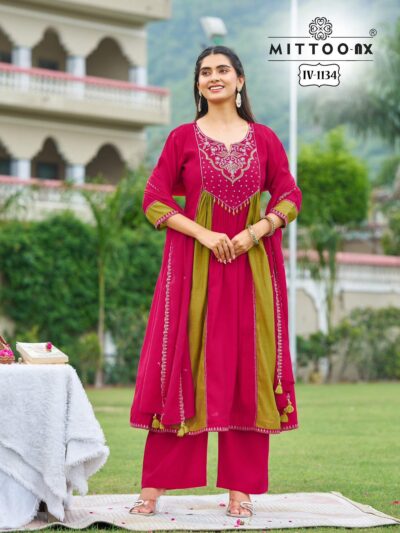 MITTOO NX IV 1133-1134 HANDWORK KURTI WHOLESALE
