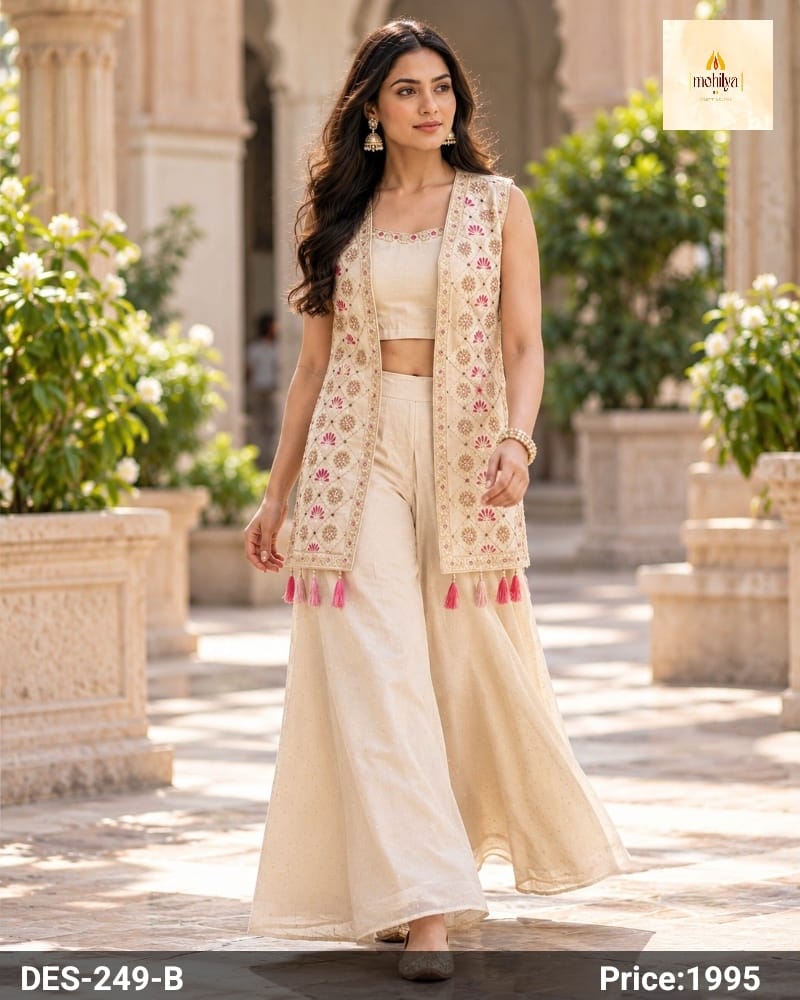 MOHILYA 249 STYLISH INDO WESTERN SET WHOLESALER