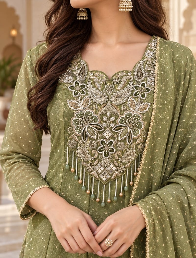 MOHILYA 260 FANCY THREE PIECE SET FOR KARWA CHAUTH