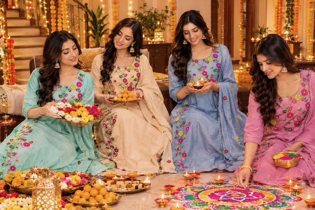 MULL CHANDRI HANDWORK KURTI COLLECTION FOR DIWALI