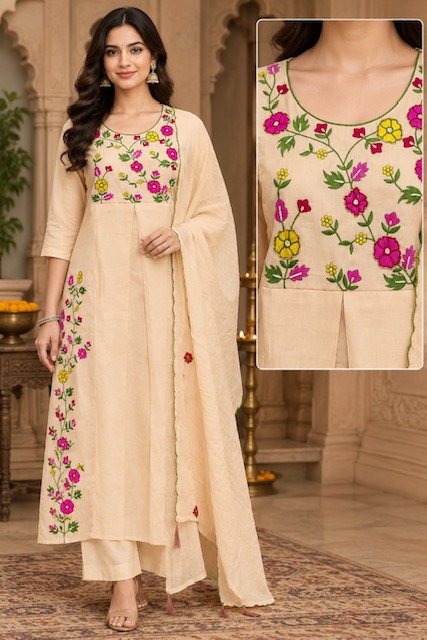 MULL CHANDRI HANDWORK KURTI COLLECTION FOR DIWALI